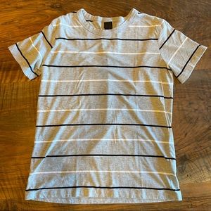 H&M Men’s Striped Tee H & M Gray T-Shirt Shirt Top Stripes Stripe Size Medium